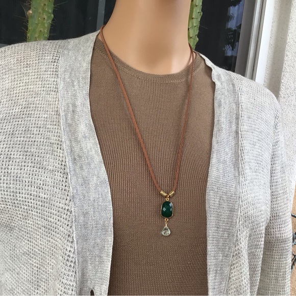 Suede Cord sundance charm artisan Necklace - Picture 6 of 11